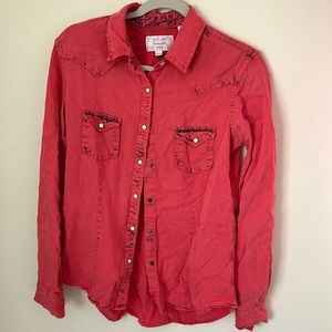 Women’s Coral button up shirt